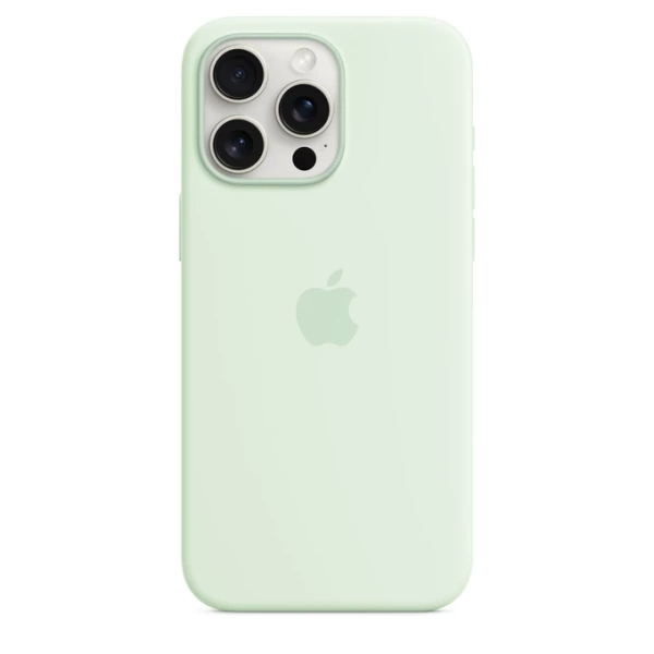 iPhone 15 Pro Max Silicone Case Soft Mint Originaal Ümbris
