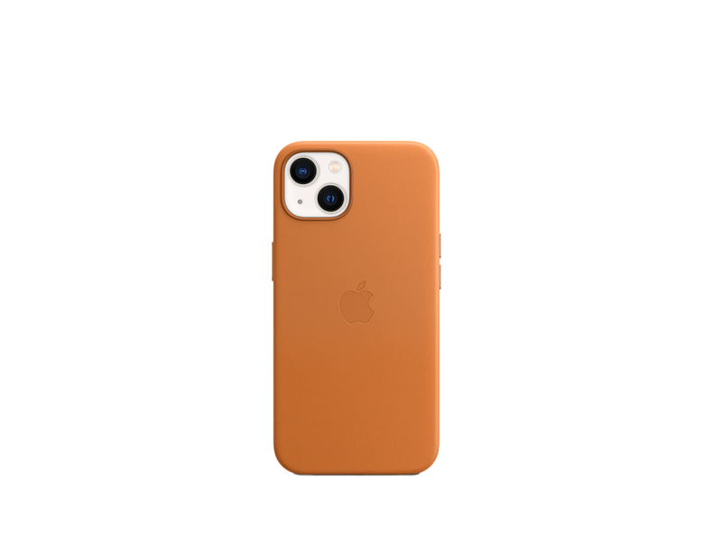 iPhone 13 Leather Case Golden Brown Originaal Ümbris