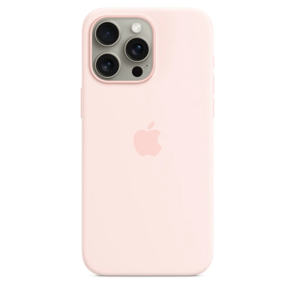 15 Pro Max Light Pink Silicone Case