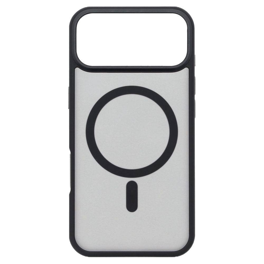 Promiz Soft Grip kaitseümbris iPhone 17/18 Pro Max Läbipaistev must Magsafe