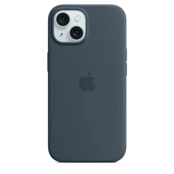 iPhone 15 Silicone Case Storm Blue Originaal Ümbris