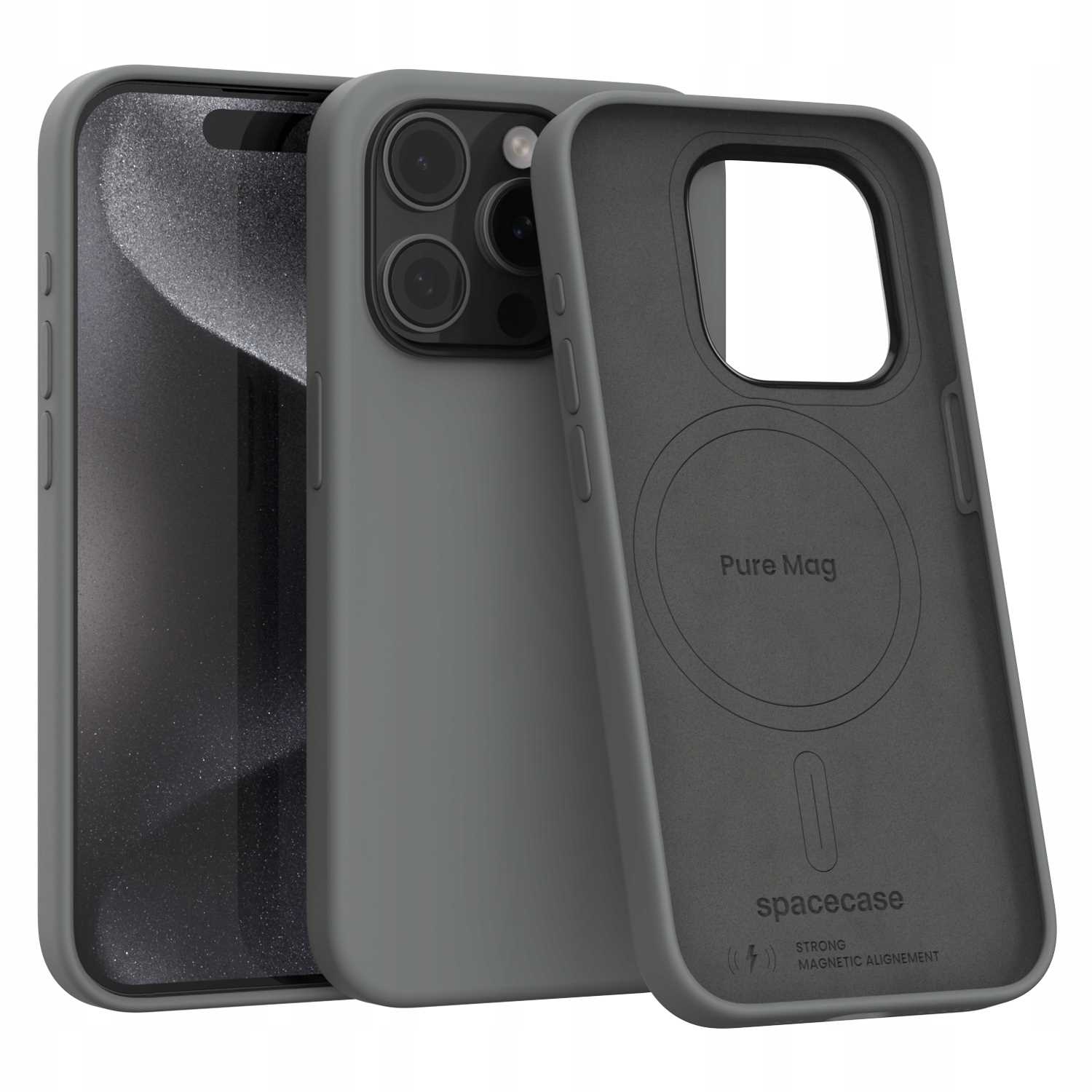 Spacecase Silikoonümbris iPhone 15 Pro Gray