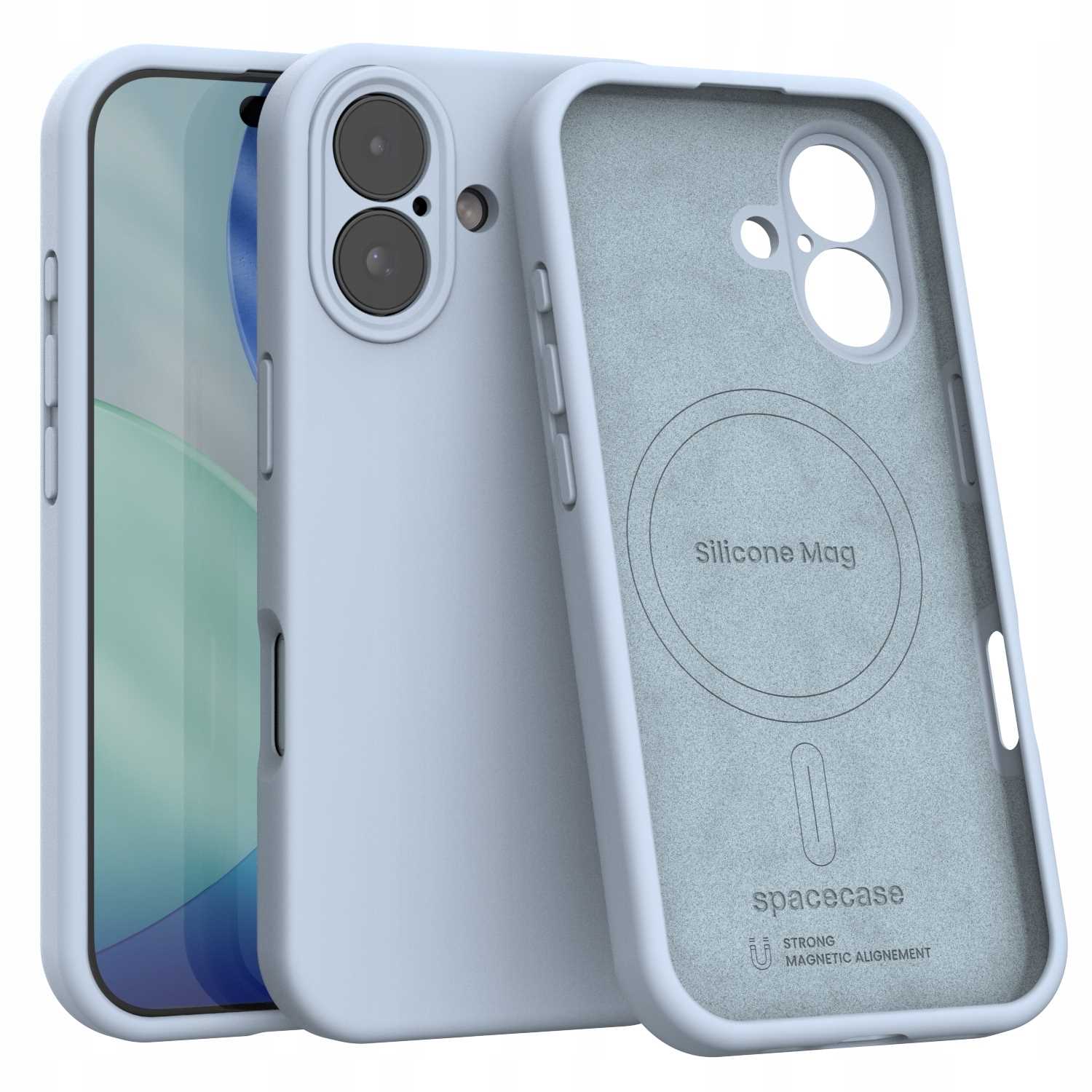 Spacecase Silikoonümbris iPhone 17 Baby Blue
