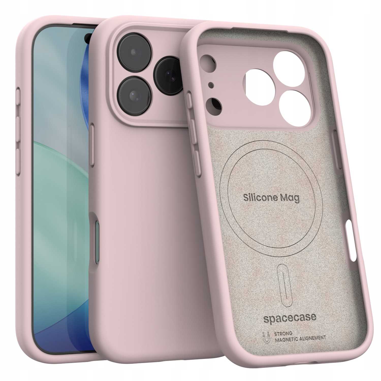 Spacecase Silikoonümbris iPhone 17 Pro Max Baby Pink