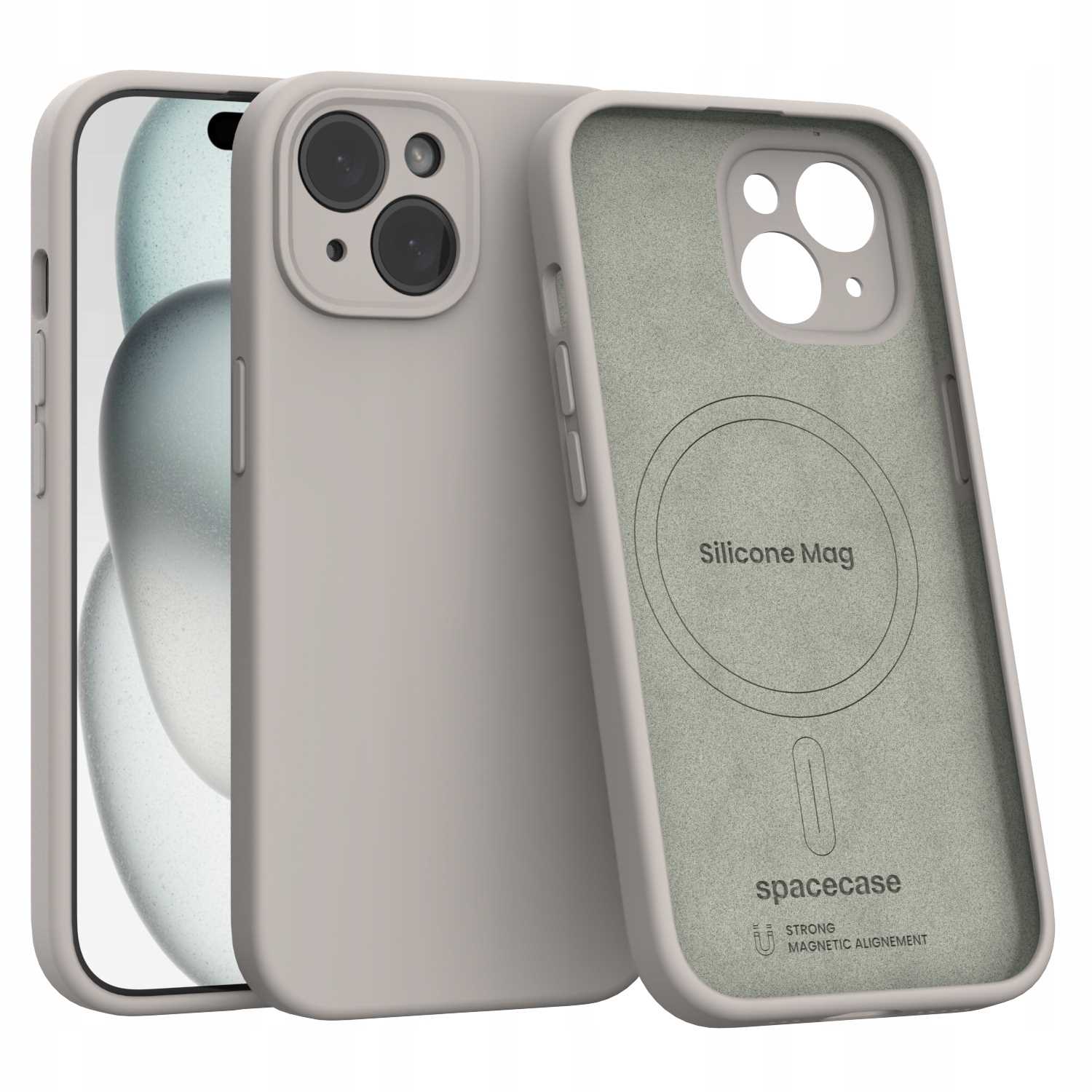 Spacecase Silikoonümbris iPhone 15 Stone