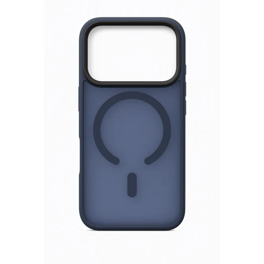 Promiz Soft Grip kaitseümbris iPhone 17/18 Pro Läbipaistev sinine Magsafe