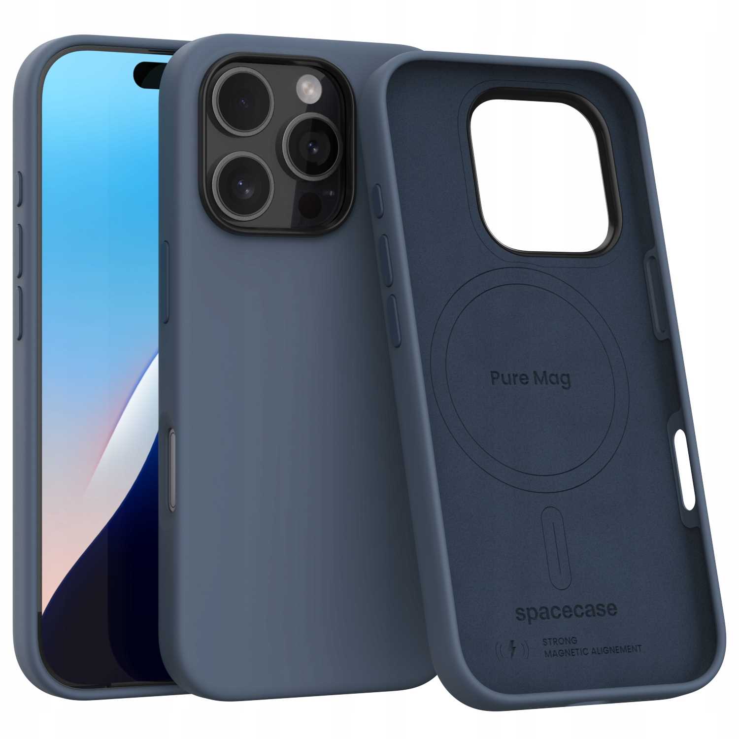 Spacecase Silikoonümbris iPhone 16 Pro Dark Blue