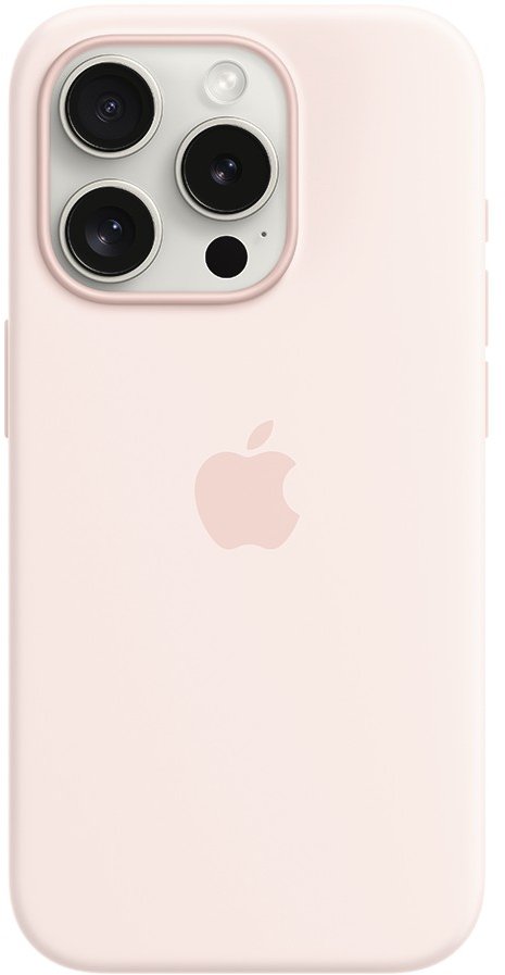Apple iPhone 15 Pro Silicone Case Light Pink Originaal Ümbris