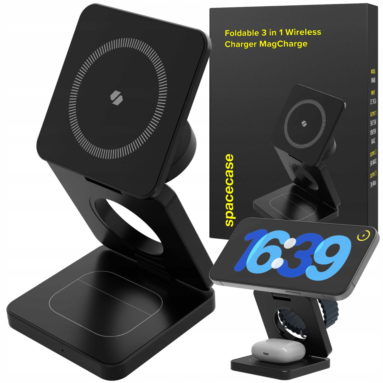Spacecase Juhtmevaba 3-in-1 laadija MagCharge