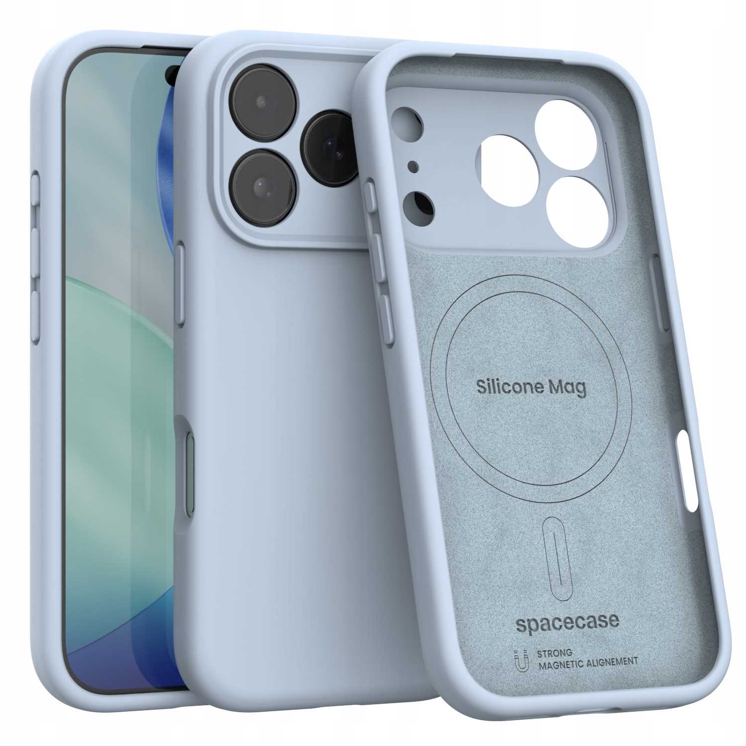 Spacecase Silikoonümbris iPhone 17 Pro Max Baby Blue