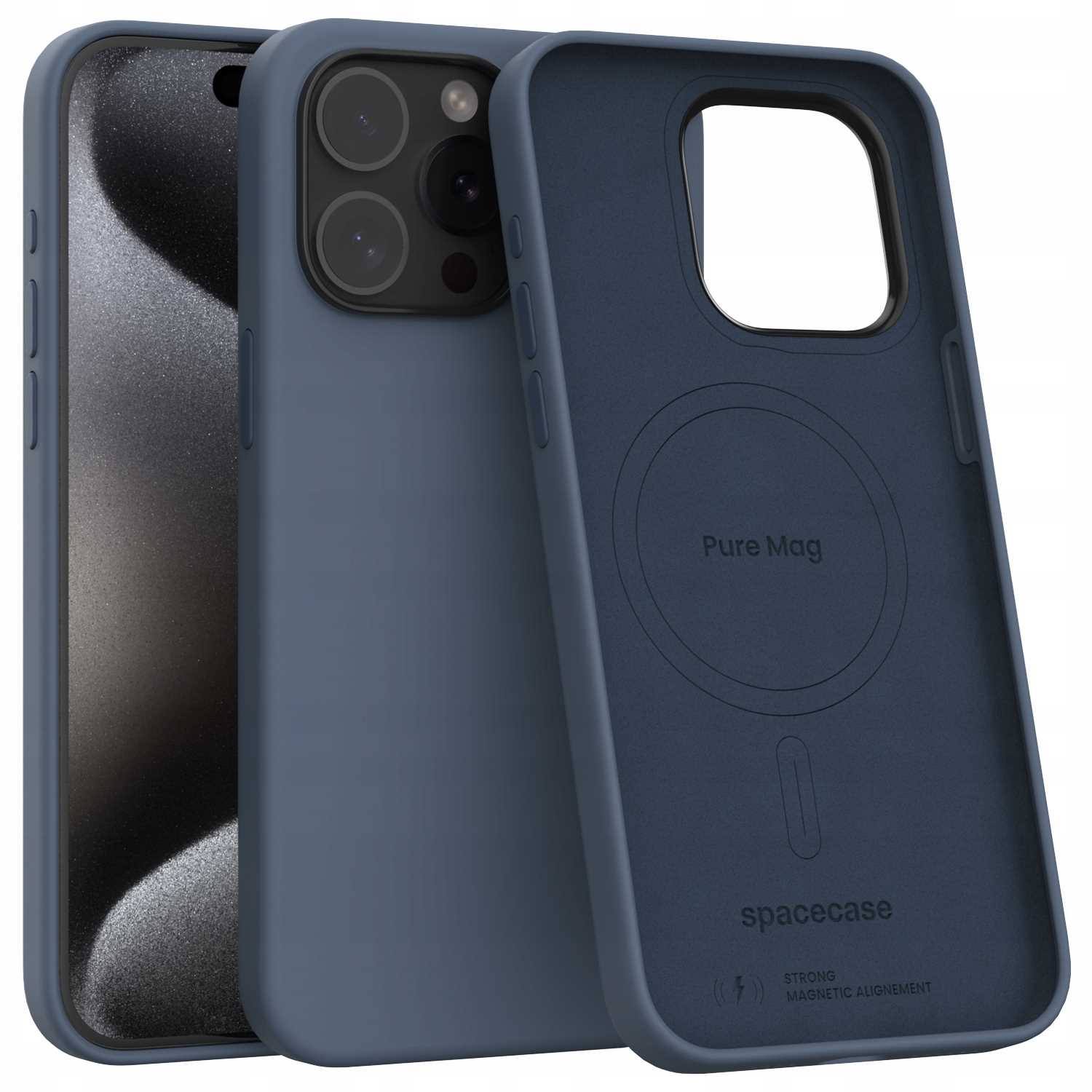 Spacecase Silikoonümbris iPhone 15 Pro Max Dark Blue