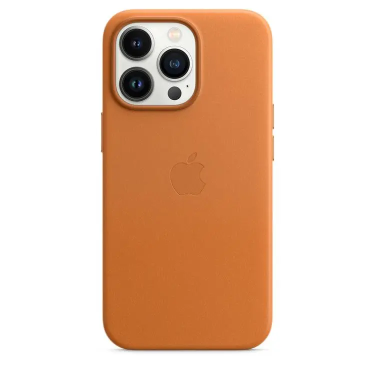 iPhone 13 Pro Leather Case Golden Brown Originaal Nahast Ümbris