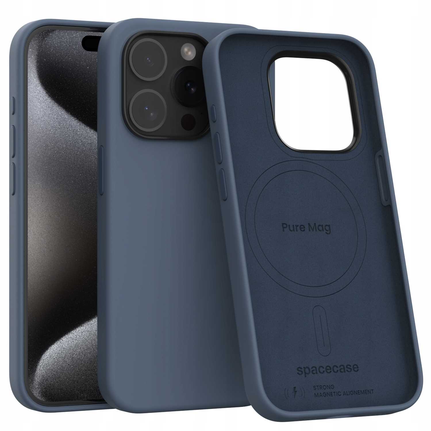 Spacecase Silikoonümbris iPhone 15 Pro Dark Blue