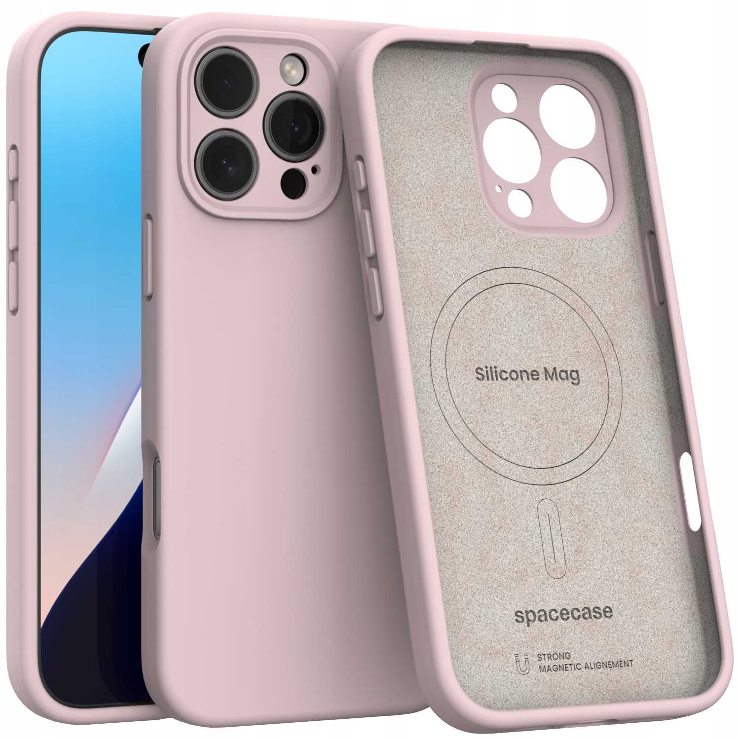 Spacecase Silikoonümbris iPhone 16 Pro Max Baby Pink