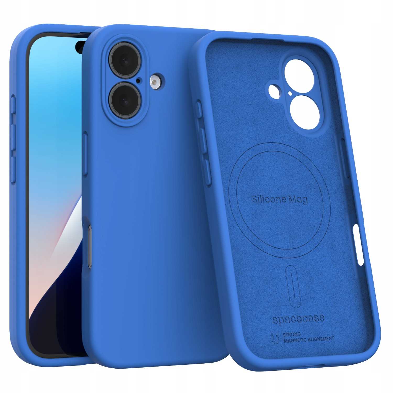 Spacecase Silikoonümbris iPhone 16 Blue